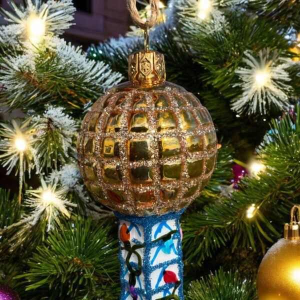 Blue Sunsphere in Holiday Lights