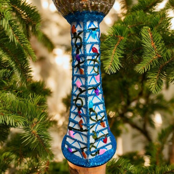 Blue Sunsphere in Holiday Lights