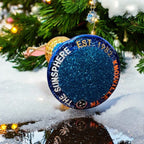 Blue Sunsphere in Holiday Lights