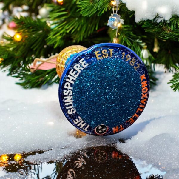 Blue Sunsphere in Holiday Lights