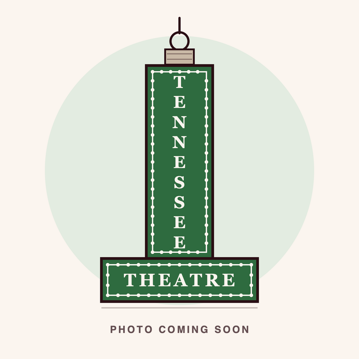 Tennessee Theatre sign ornament, original green (photo coming soon)