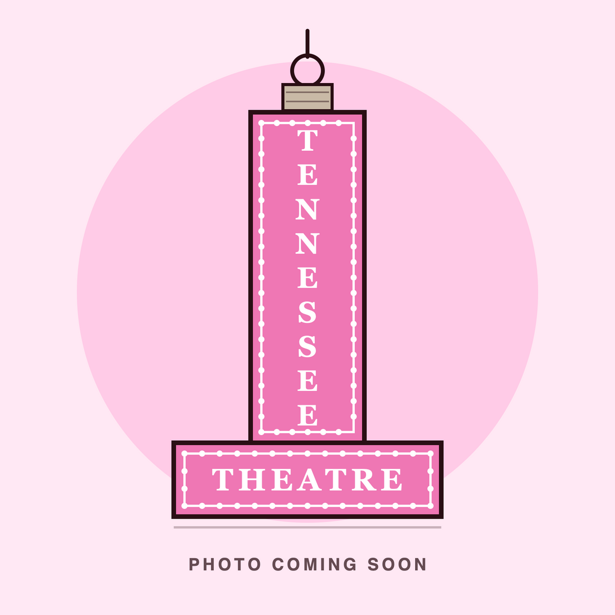 Tennessee Theatre sign ornament, pink and white (photo coming soon)